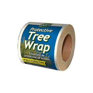 dalen protective tree wrap and breathable material – non-toxic and reusable protection – stimulates faster growth and healthier trees – 3" wide x 50' long