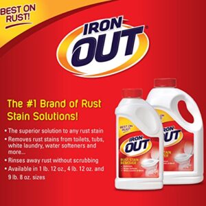 Iron OUT Powder Rust Stain Remover, Remove and Prevent Rust Stains in Bathrooms, Kitchens, Appliances, Laundry, and Outdoors, 9.5 Pound