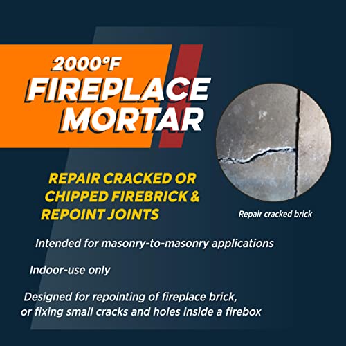 Rutland Products Fireplace Mortar Cartridge, 10.3 Fl Oz, No Size, Black-63