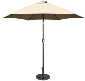 tropishade 9 ft bronze aluminum patio umbrella with beige polyester cover (base not included)
