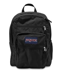 jansport big laptop backpack for college - computer bag with 2 compartments, ergonomic shoulder straps, 15” laptop sleeve, haul handle - book rucksack, black