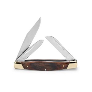 Buck Knives 373 Trio 3-Blade Folding Pocket Knife with Wood Handle