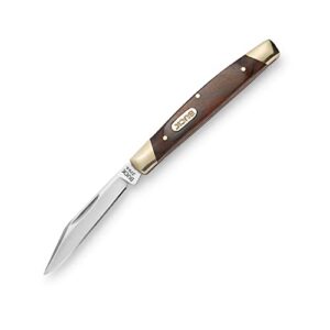 buck knives 379 solo single-blade folding pocket knife with wood handle