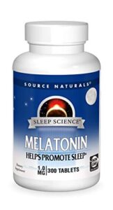 source naturals sleep science melatonin 1mg - safe, non habit forming - 300 tablets