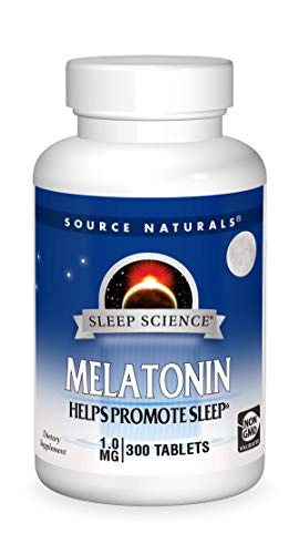 Source Naturals Sleep Science Melatonin 1mg - Safe, Non Habit Forming - 300 Tablets