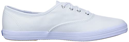 Keds Women's Champion Original Canvas Lace-Up Sneaker, White, 7 M US