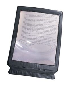 dmi deluxe framed page magnifier for reading, 2x magnification, 7.5 x 11.75 inches, black