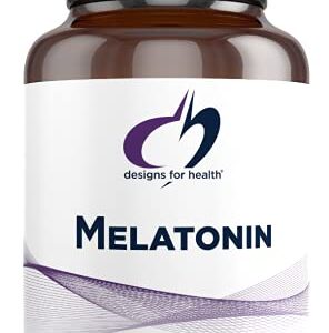 Designs for Health Melatonin 3mg - For Adults - Vegetarian + Non-GMO (60 Capsules)