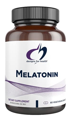 Designs for Health Melatonin 3mg - For Adults - Vegetarian + Non-GMO (60 Capsules)