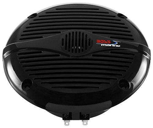 BOSS Audio Systems MR50B 5.25 inch Marine Stereo Boat Speakers - 150 Watts (pair), 2 Way, Full Range Audio, Tweeters, Coaxial, Weatherproof, Sold in Pairs