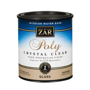 zar 32412 clear qt. aqua gloss water-based polyurethane 1
