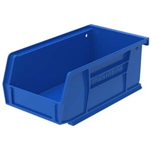 akro-mils 30220 akrobins plastic hanging stackable storage organizer bin, 7-inch x 4-inch x 3-inch, blue, 24-pack