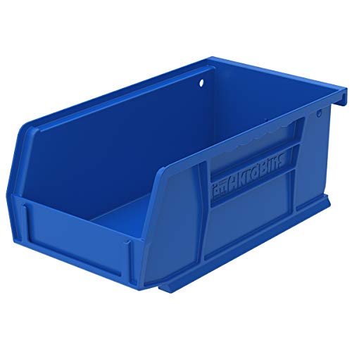 Akro-Mils 30220 AkroBins Plastic Hanging Stackable Storage Organizer Bin, 7-Inch x 4-Inch x 3-Inch, Blue, 24-Pack