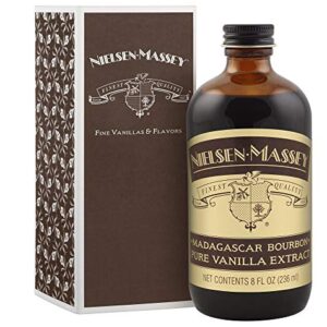 Nielsen-Massey Madagascar Bourbon Pure Vanilla Extract for Baking and Cooking, 8 Ounce Bottle with Gift Box