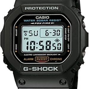 Casio Men's G-Shock Quartz Watch with Resin Strap, Black, 20 (Model: DW5600E-1V)