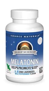 source naturals melatonin 5 mg - 200 peppermint flavored lozenges