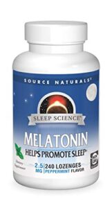 source naturals melatonin 2.5 mg - 240 peppermint flavored lozenges