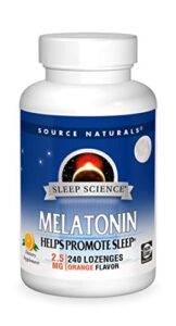 source naturals melatonin 2.5 mg - 240 orange flavored lozenges