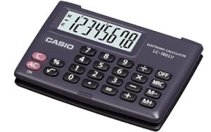 casio lc-160lv-bk-w portable type calculator with 8-digit extra big display cover folds a full 360 degrees