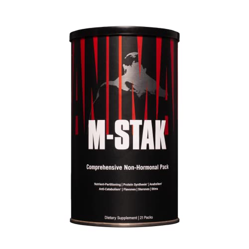 Animal M-Stak - Non-Hormonal Hard Gainers Muscle Building Stack with Energy Complex - 21 Count