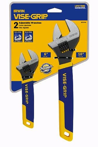 IRWIN VISE-GRIP Adjustable Wrench Set, SAE, 6-Inch & 10-Inch, 2-Piece (2078700) , Blue