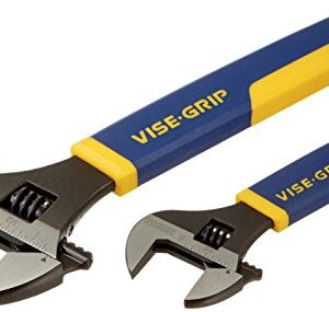 IRWIN VISE-GRIP Adjustable Wrench Set, SAE, 6-Inch & 10-Inch, 2-Piece (2078700) , Blue