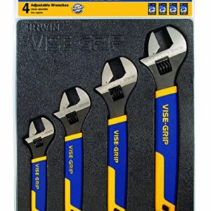 IRWIN VISE-GRIP Adjustable Wrench Set, SAE/MM, 4-Piece (2078706)