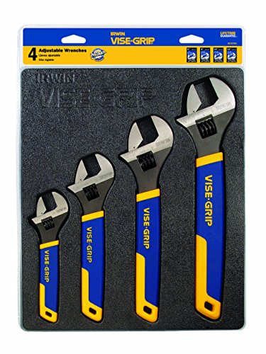 IRWIN VISE-GRIP Adjustable Wrench Set, SAE/MM, 4-Piece (2078706)