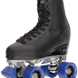 CHICAGO SKATES Men's Classic Roller Skates - Premium Black Quad Rink Skates - Size 8