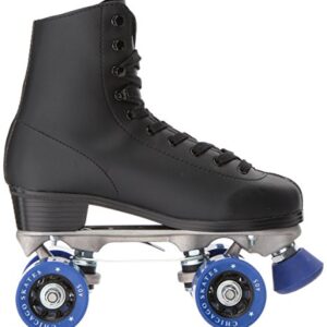 CHICAGO SKATES Men's Classic Roller Skates - Premium Black Quad Rink Skates - Size 8