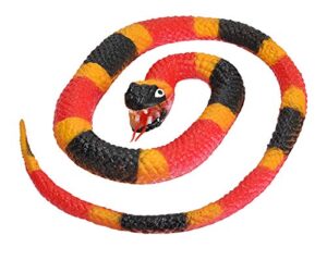 wild republic coral snake, rubber snake toy, gifts for kids, educational toys, 26 inches
