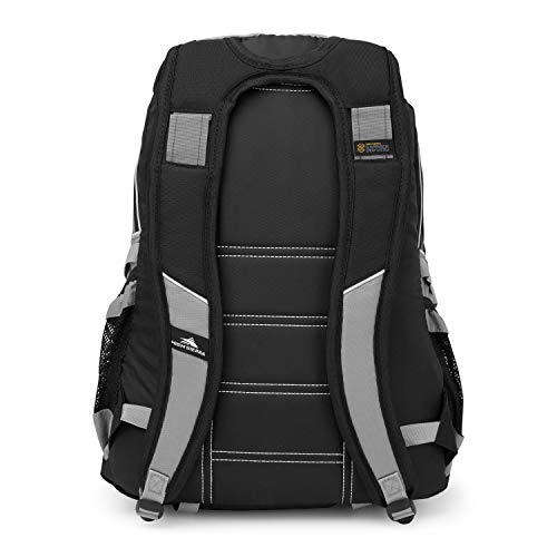 High Sierra Loop Backpack, Travel, or Work Bookbag with tablet sleeve, One Size, Black/Charcoal