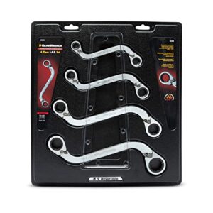 GEARWRENCH 4 Pc. 12 Pt. Reversible S-Shape Double Box Ratcheting Wrench Set, SAE - 85399