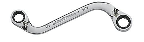 GEARWRENCH 12 Pt. S-Shaped Reversible Double Box Ratcheting Wrench, 1/2" x 9/16" - 85334