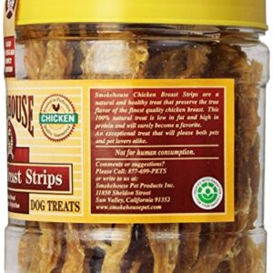 Smokehouse 100-Percent Natural Chicken Breast Strips Dog Treats, 1-Pound