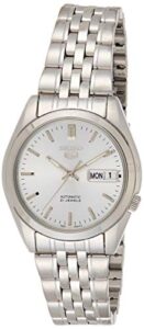 seiko men's snk355k 5 automatic silver dial stainless steel watch