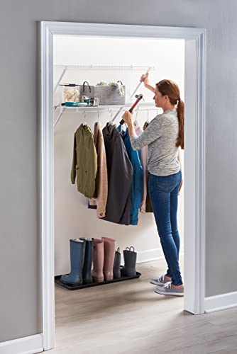 Rubbermaid Linen Closet Shelf Kit, 2-foot x 12-Inch, Metal, Wire Shelving System for Laundry Rooms or Basements