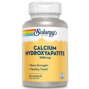 solaray calcium hydroxyapatite 1000mg | highly advanced calcium supplement to help support healthy bones & teeth, nerve & muscle function | 120 caps