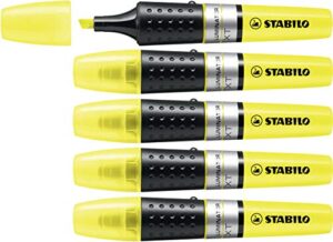 highlighter - stabilo luminator - pack of 5 - yellow