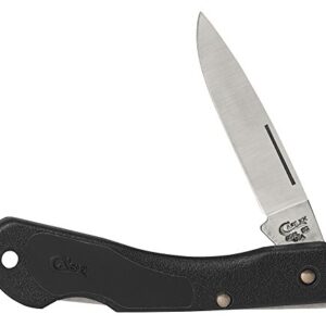 Case Cutlery 00253 Lightweight Mini Blackhorn Pocket Knife with Stainless Steel Blade, Black Synthetic