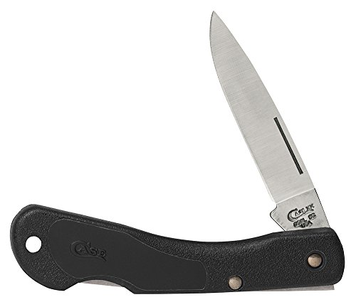 Case Cutlery 00253 Lightweight Mini Blackhorn Pocket Knife with Stainless Steel Blade, Black Synthetic