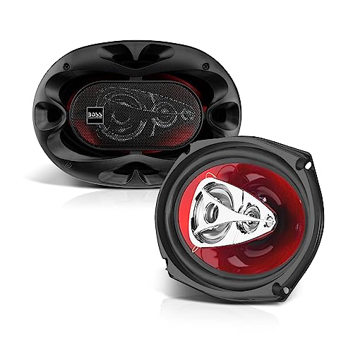 BOSS Audio Systems CH6940 Chaos Series 6 x 9 Inch Car Door Speakers - 500 Watts Max, 4 Way, Full Range, Tweeter, Coaxial, Sold in Pairs, Bocinas Para Carro