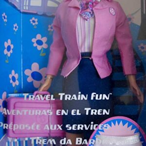 BARBIE TRAVEL TRAIN FUN w Barbie Doll, Carry On BAG, & Apron (2001)