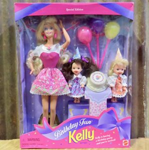 barbie birthday fun kelly giftset special edition w barbie, kelly & chelsea dolls & accessories (1996)