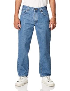 carhartt men's relaxed fit heavyweight 5-pocket tapered jean, stonewash, 32 x 32