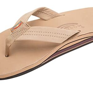 Rainbow Sandals Men Premium Leather Double Layer, Sierra Brown, X-Large (11-12)