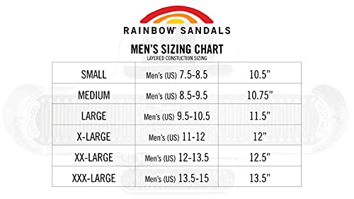 Rainbow Sandals Men Premium Leather Double Layer, Sierra Brown, X-Large (11-12)