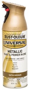 rust-oleum 314560 universal all surface metallic spray paint, 11 oz, satin bronze
