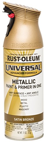 Rust-Oleum 314560 Universal All Surface Metallic Spray Paint, 11 oz, Satin Bronze