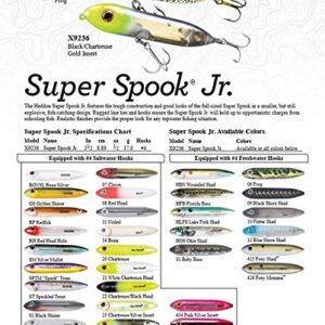 Heddon Super Spook Topwater Fishing Lure for Saltwater and Freshwater, Bone/Silver, Super Spook (7/8 oz)